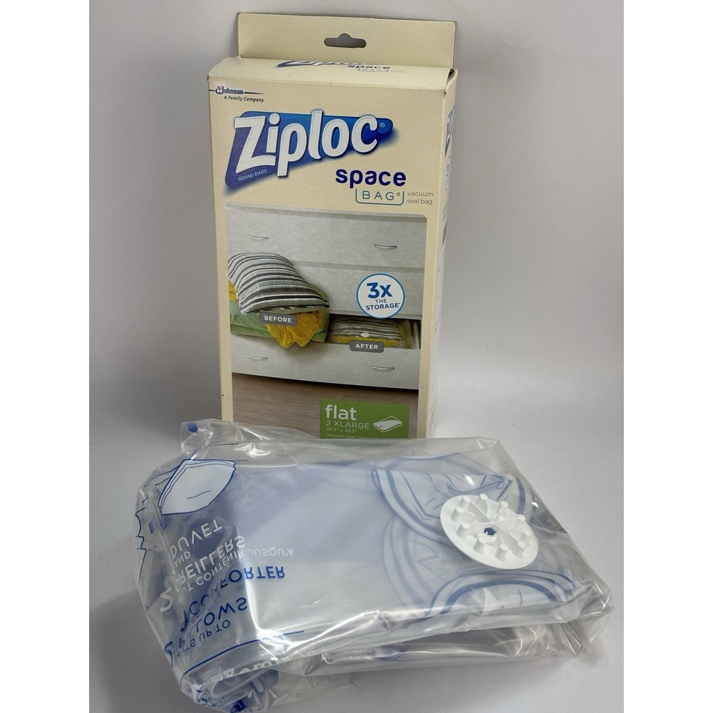 Ziploc Space Bag Clothes Vacuum Sealer Storage Bags for 1 Ct Large Flats